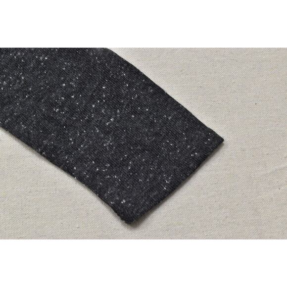 NEW LOFT Womens Top Regular Size M Gray Marled Crossover Tulip Hem Long Sleeve - Picture 6 of 8